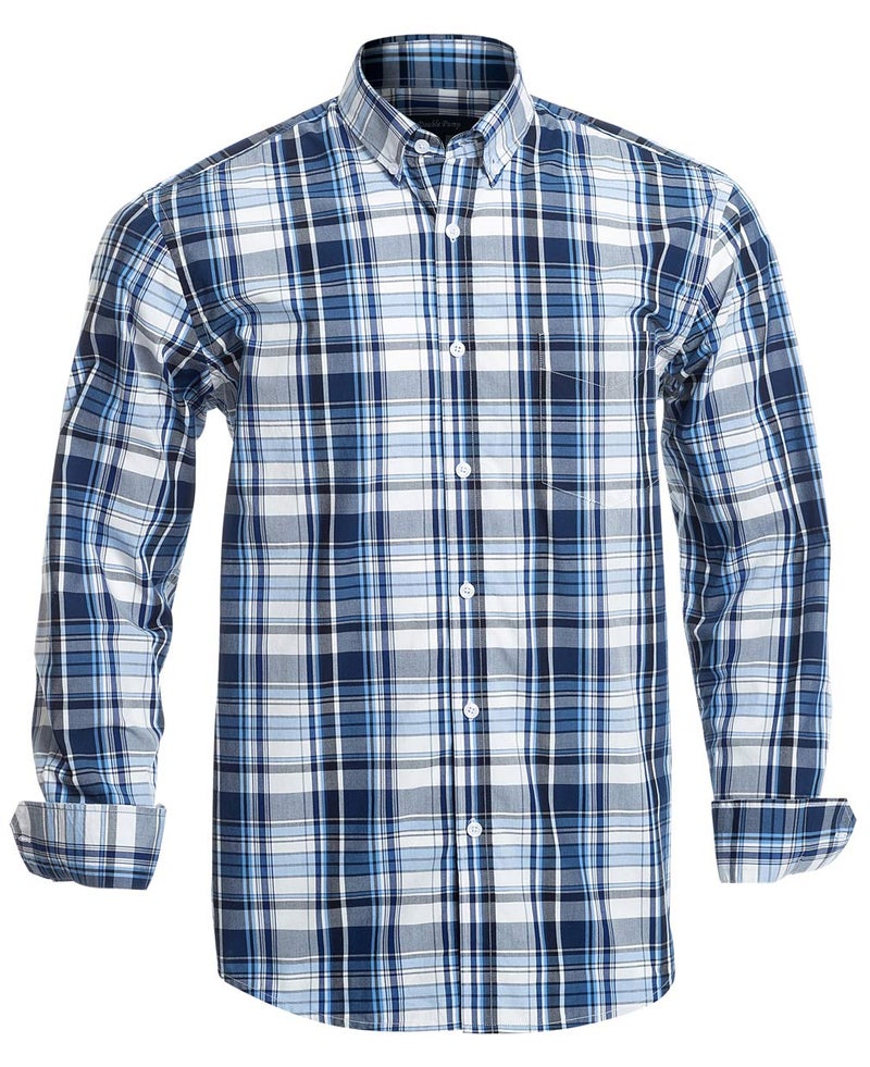 Double Pump Mens Button Down Shirts Cotton Long Sleeve Shirts Regular Fit(RM08LS09,M) - Image 1